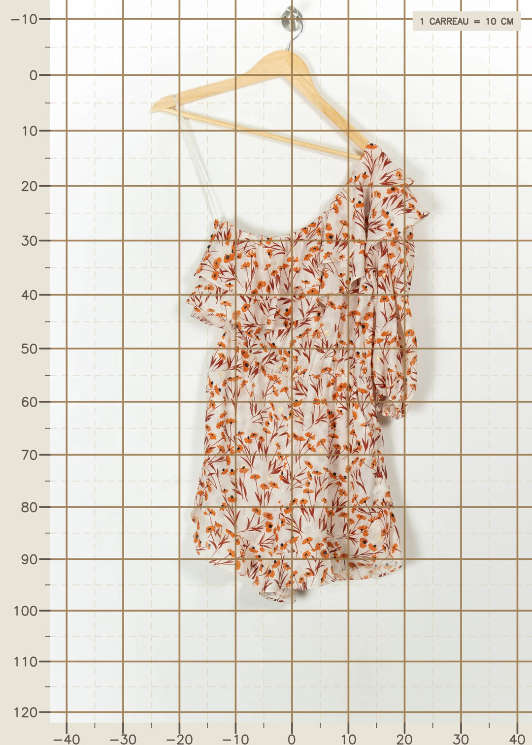 Combishort Blanc et Orange - Taille L/40 de la marque Maje | PARAD112559 - Vendu par Paradigme - Image 4