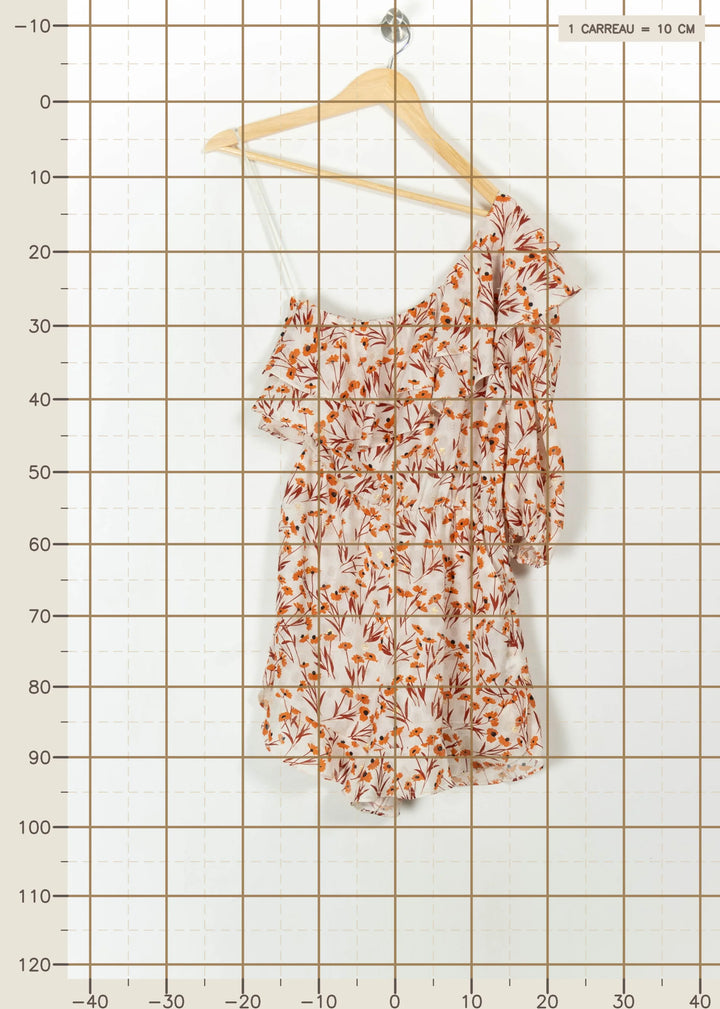 Combishort Blanc et Orange - Taille L/40 de la marque Maje | PARAD112559 - Vendu par Paradigme - Image 4