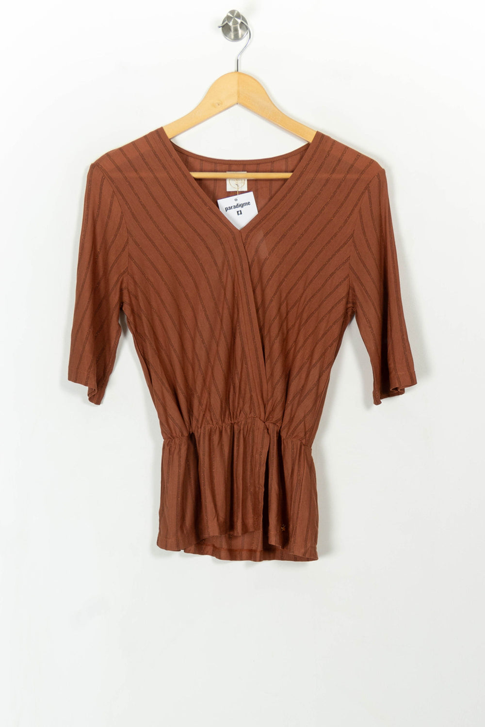 Blouse Marron - Taille XS/34 de la marque Des petits hauts | PARAD112561 - Vendu par Paradigme - Image 2