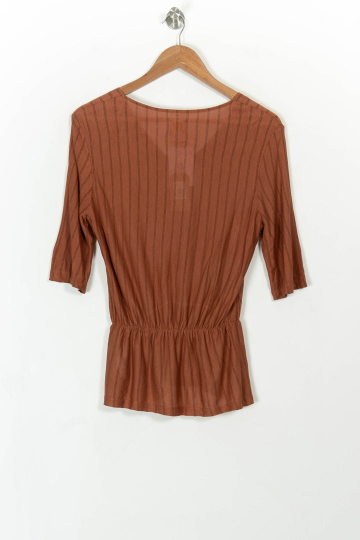Blouse Marron - Taille S/36 de la marque Des petits hauts | PARAD112565 - Vendu par Paradigme - Image 5