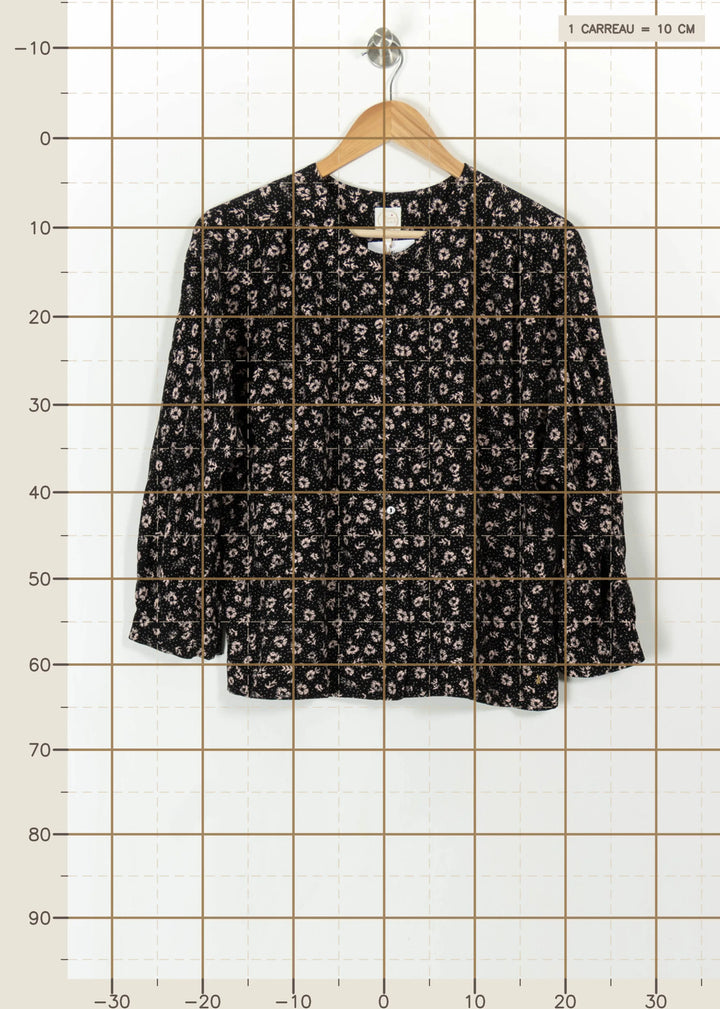Blouse Noire et Blanche - Taille XS/34 de la marque Des petits hauts | PARAD112568 - Vendu par Paradigme - Image 4