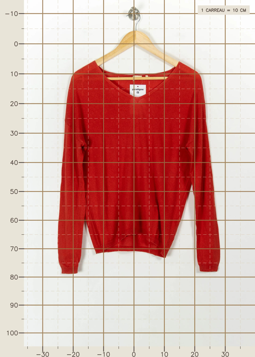 Pull Rouge - Taille XS/34 de la marque Marie Sixtine | PARAD112570 - Vendu par Paradigme - Image 4