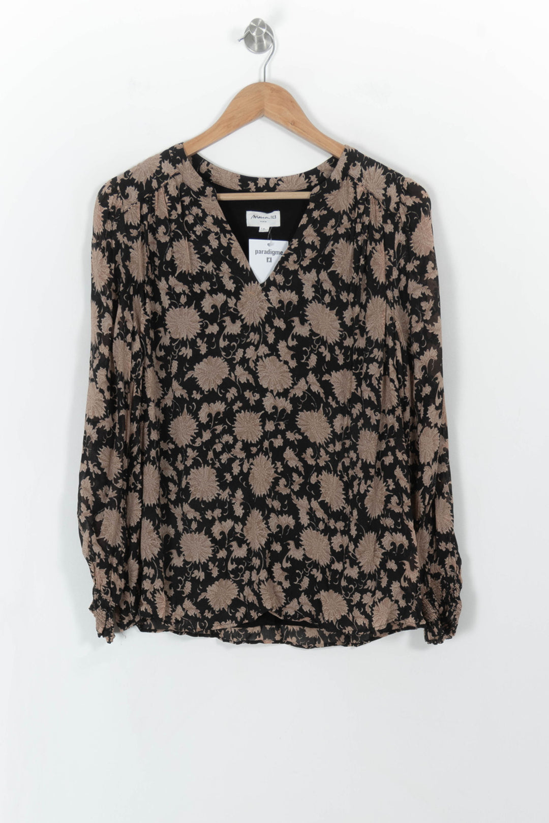 Blouse Noire et Beige - Taille L/40 de la marque Maison 123 | PARAD112572 - Vendu par Paradigme - Image 2