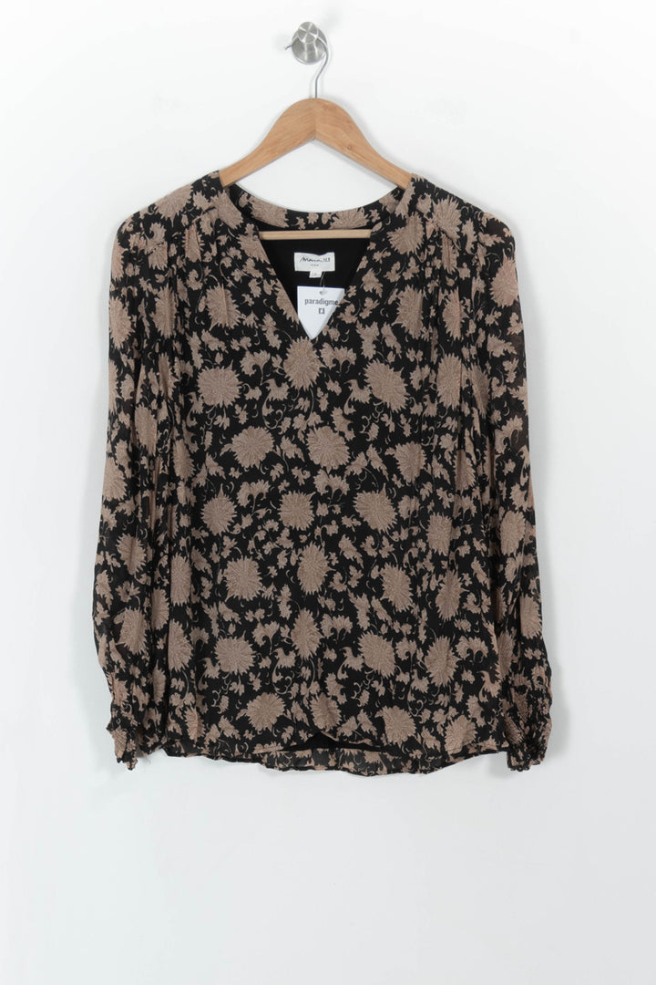 Blouse Noire et Beige - Taille L/40 de la marque Maison 123 | PARAD112572 - Vendu par Paradigme - Image 2