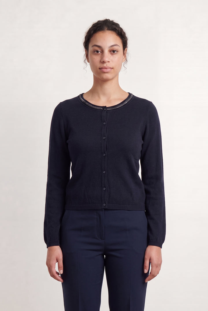 Cardigan Bleu - Taille L/40 de la marque One Step | PARAD112576 - Vendu par Paradigme - Image 1