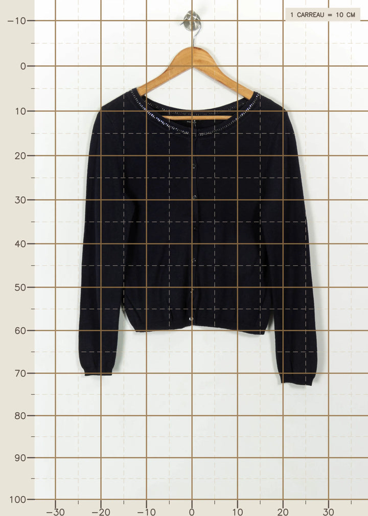 Cardigan Bleu - Taille L/40 de la marque One Step | PARAD112576 - Vendu par Paradigme - Image 4