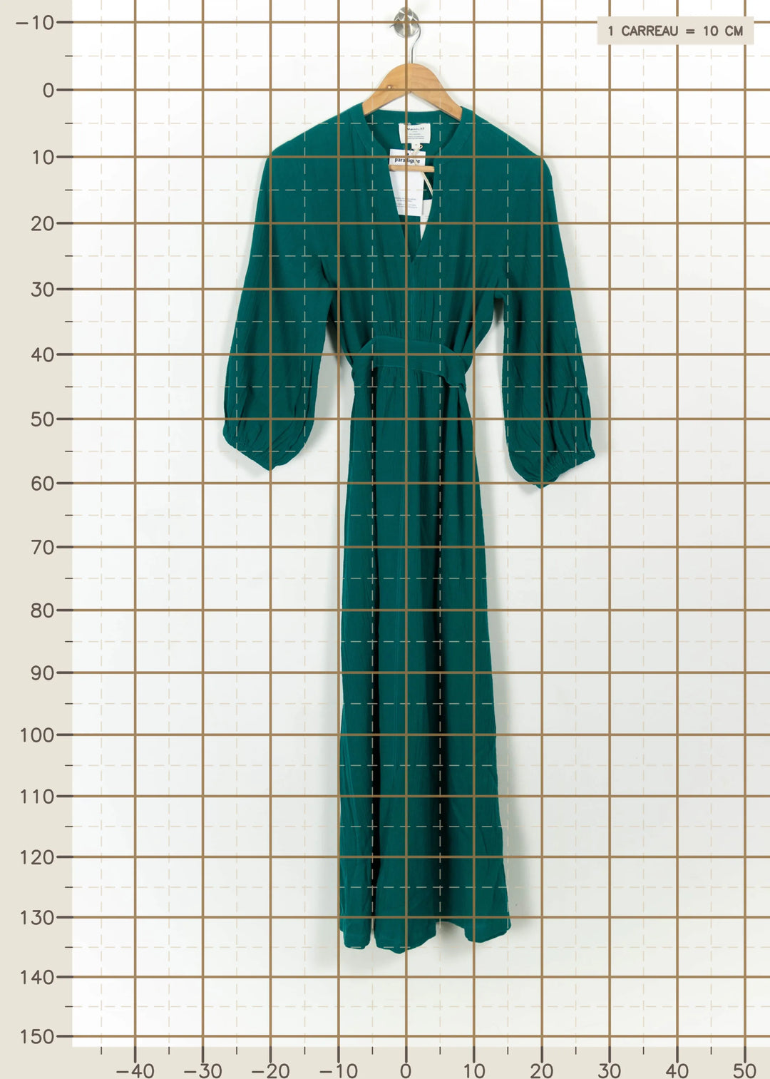 Robe Longue Verte - Taille XS/34 de la marque Maison 123 | PARAD112577 - Vendu par Paradigme - Image 4