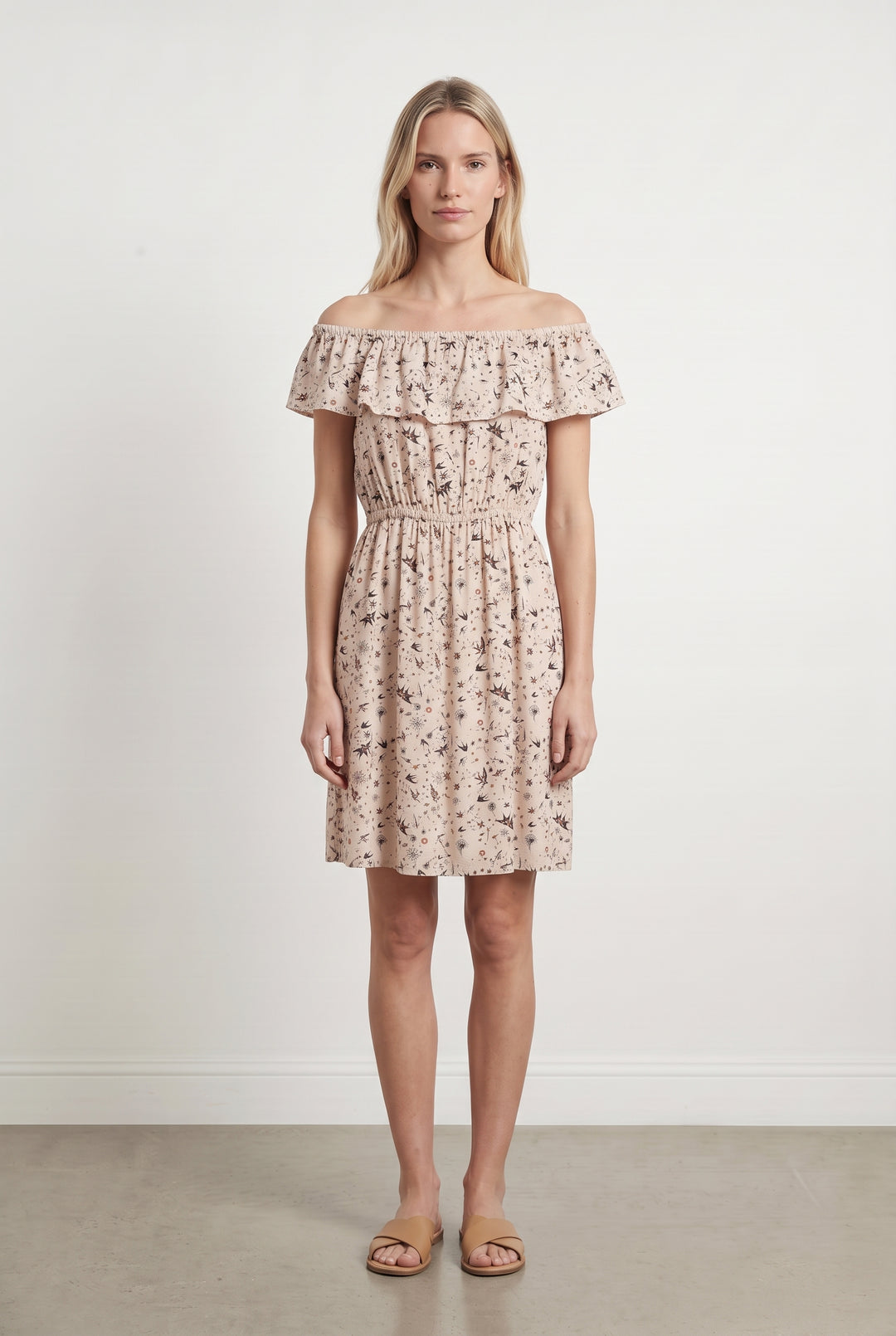 Robe Courte Beige - Taille XS/34