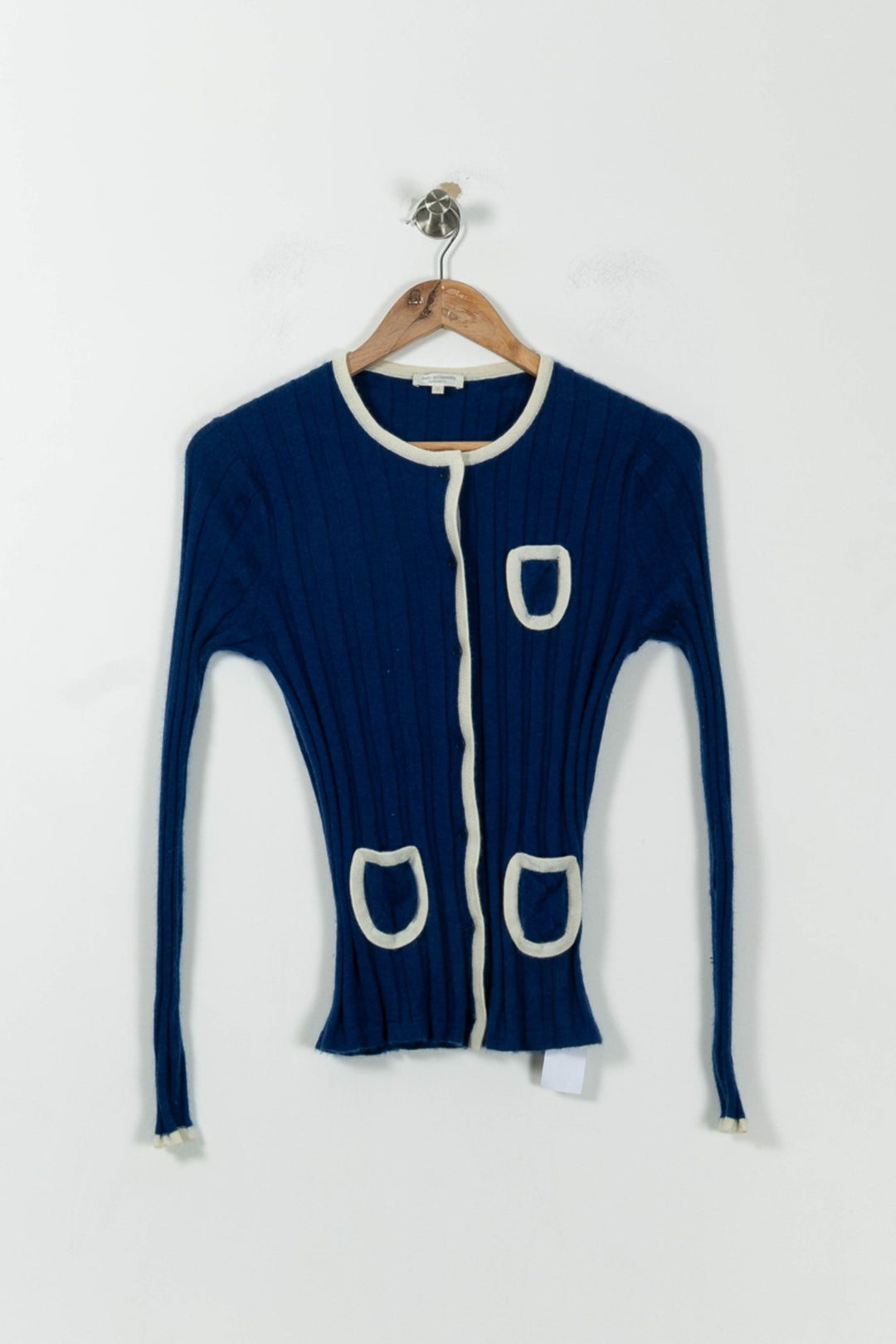 Cardigan Bleu et Blanc - Taille S/36 de la marque Eric Bompard | PARAD11268 - Vendu par Paradigme - Image 2