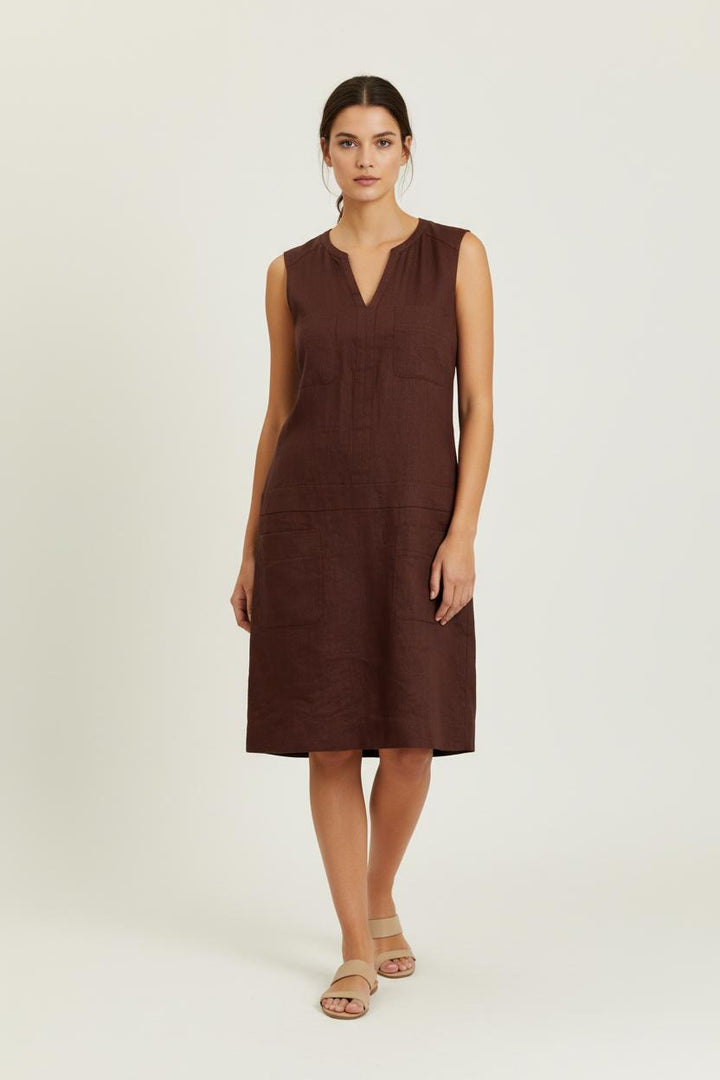 Robe Sans Manches Bordeaux - Taille M/38 de la marque ZAPA | PARAD11288 - Vendu par Paradigme - Image 1