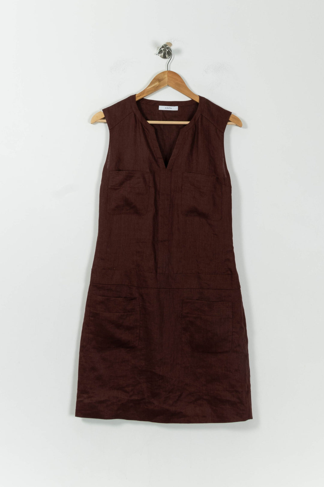 Robe Sans Manches Bordeaux - Taille M/38 de la marque ZAPA | PARAD11288 - Vendu par Paradigme - Image 2