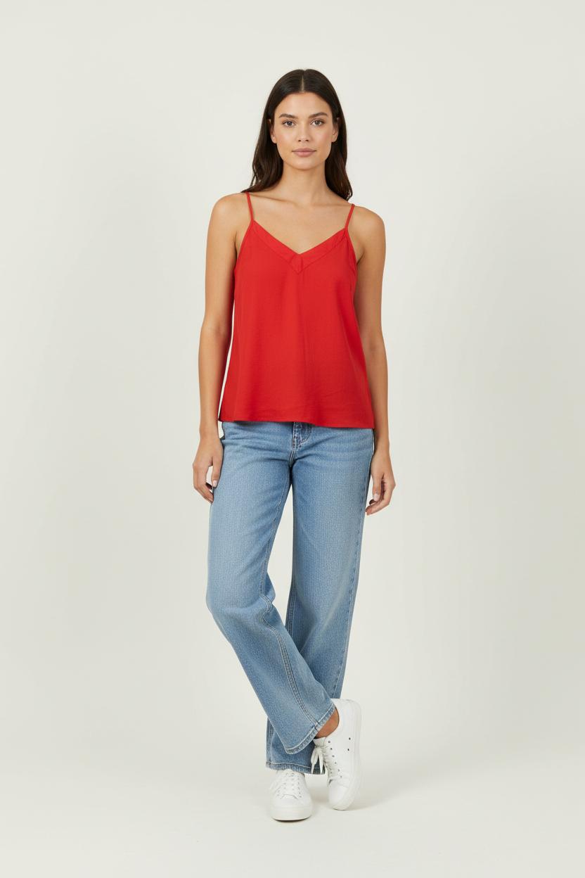 Débardeur Rouge - Taille M/38 de la marque La Fée Maraboutée | PARAD11317 - Vendu par Paradigme - Image 1