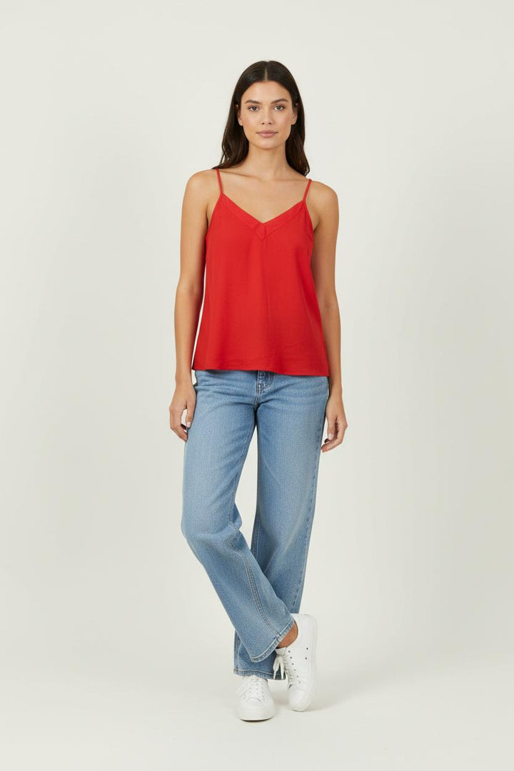 Débardeur Rouge - Taille M/38 de la marque La Fée Maraboutée | PARAD11317 - Vendu par Paradigme - Image 1