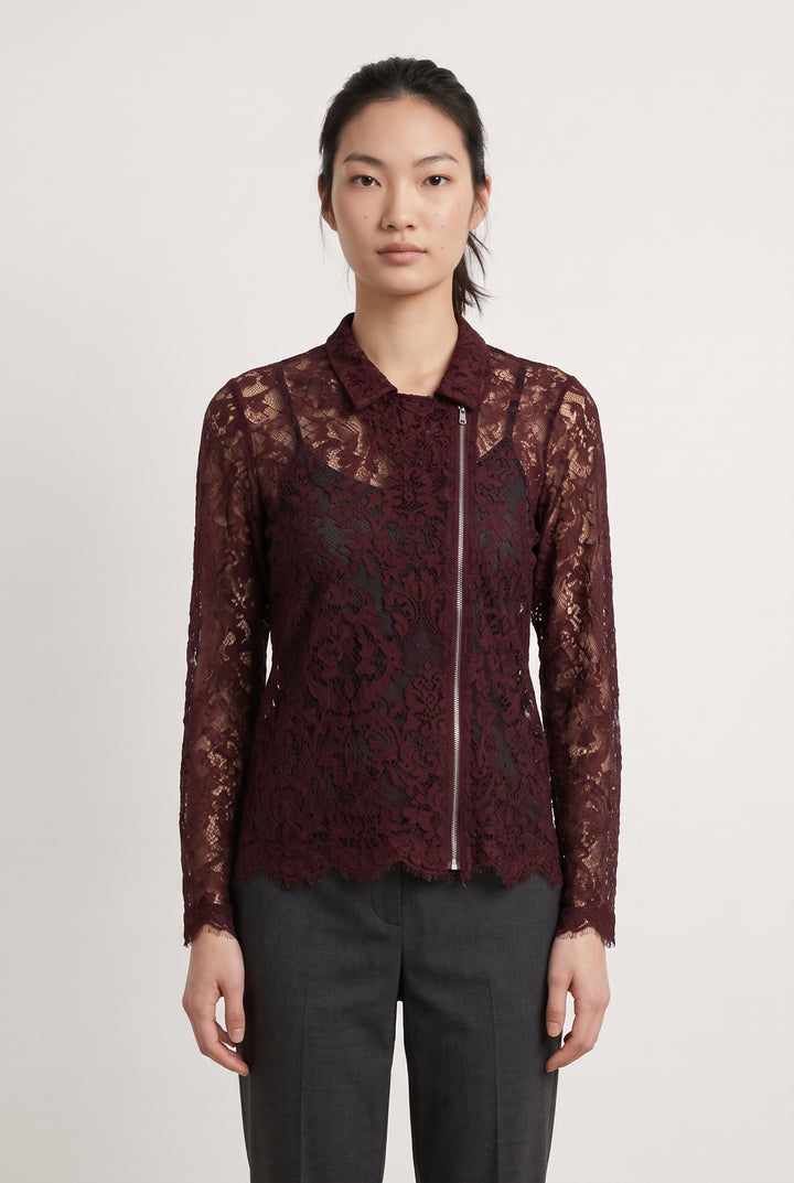 Chemisier Bordeaux - Taille XS/34