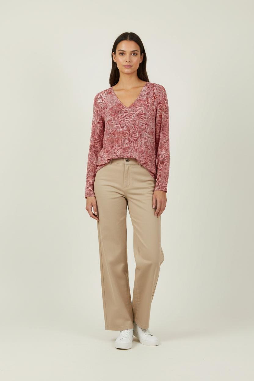 Blouse Rouge et Blanche - Taille XS/34 de la marque ZAPA | PARAD11326 - Vendu par Paradigme - Image 1