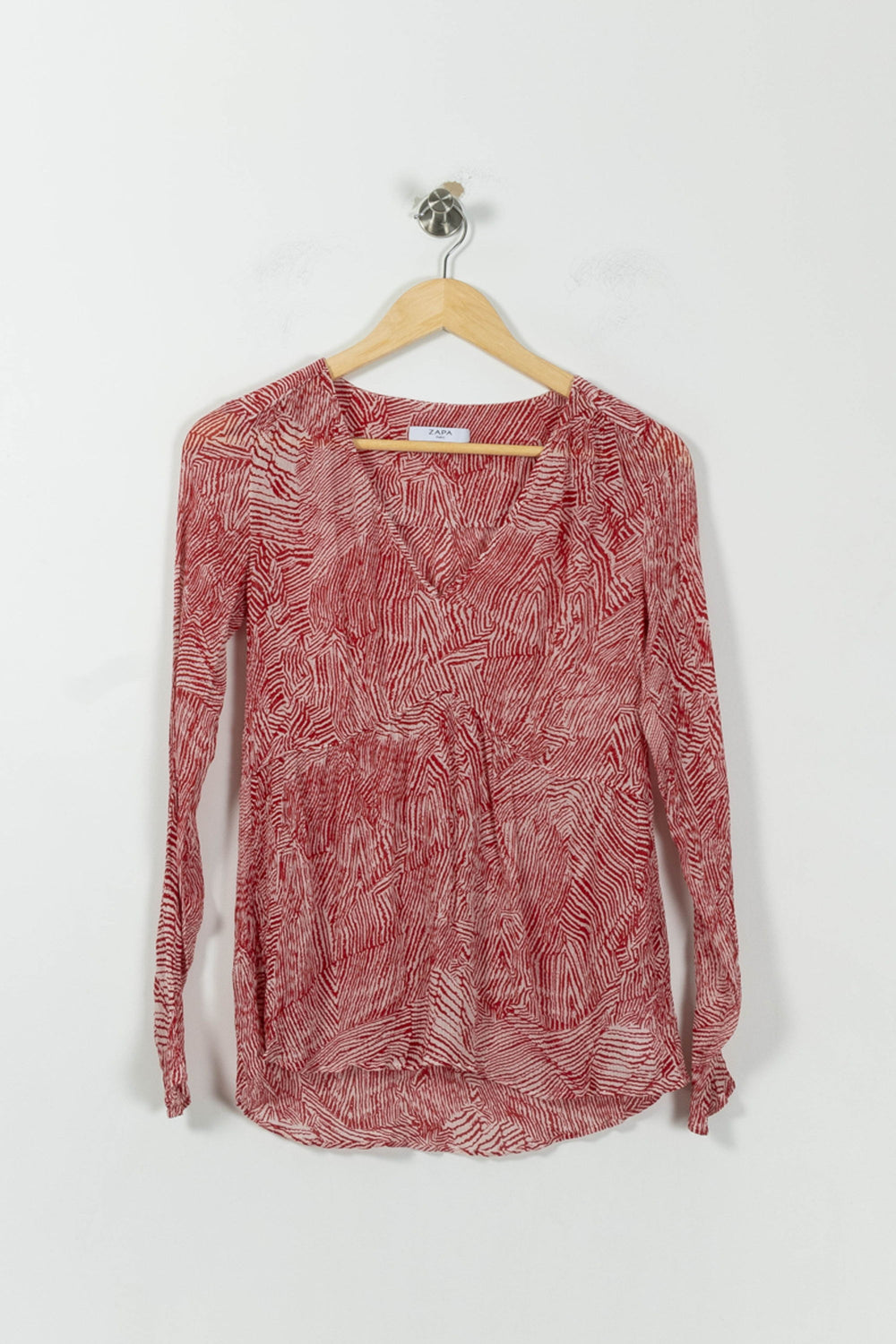 Blouse Rouge et Blanche - Taille XS/34 de la marque ZAPA | PARAD11326 - Vendu par Paradigme - Image 2