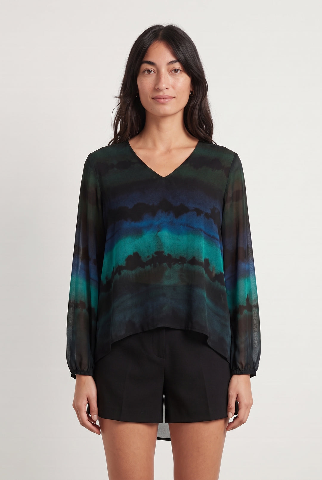 Blouse Bleu et Noir - Taille M/38 de la marque La Fée Maraboutée | PARAD113367 - Vendu par Paradigme - Image 1