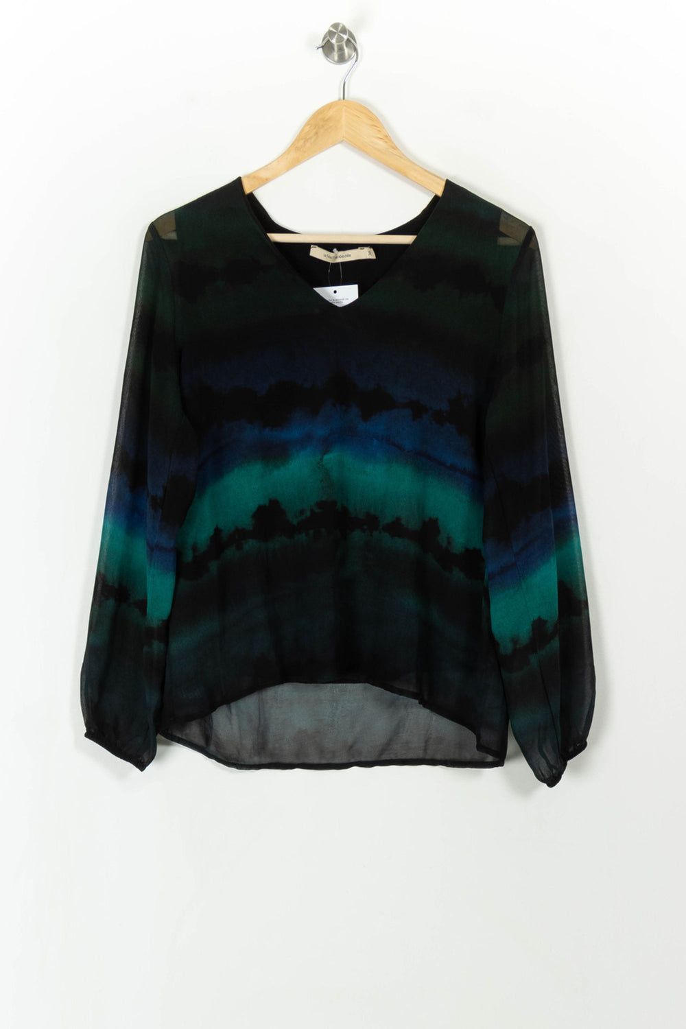 Blouse Bleu et Noir - Taille M/38 de la marque La Fée Maraboutée | PARAD113367 - Vendu par Paradigme - Image 2