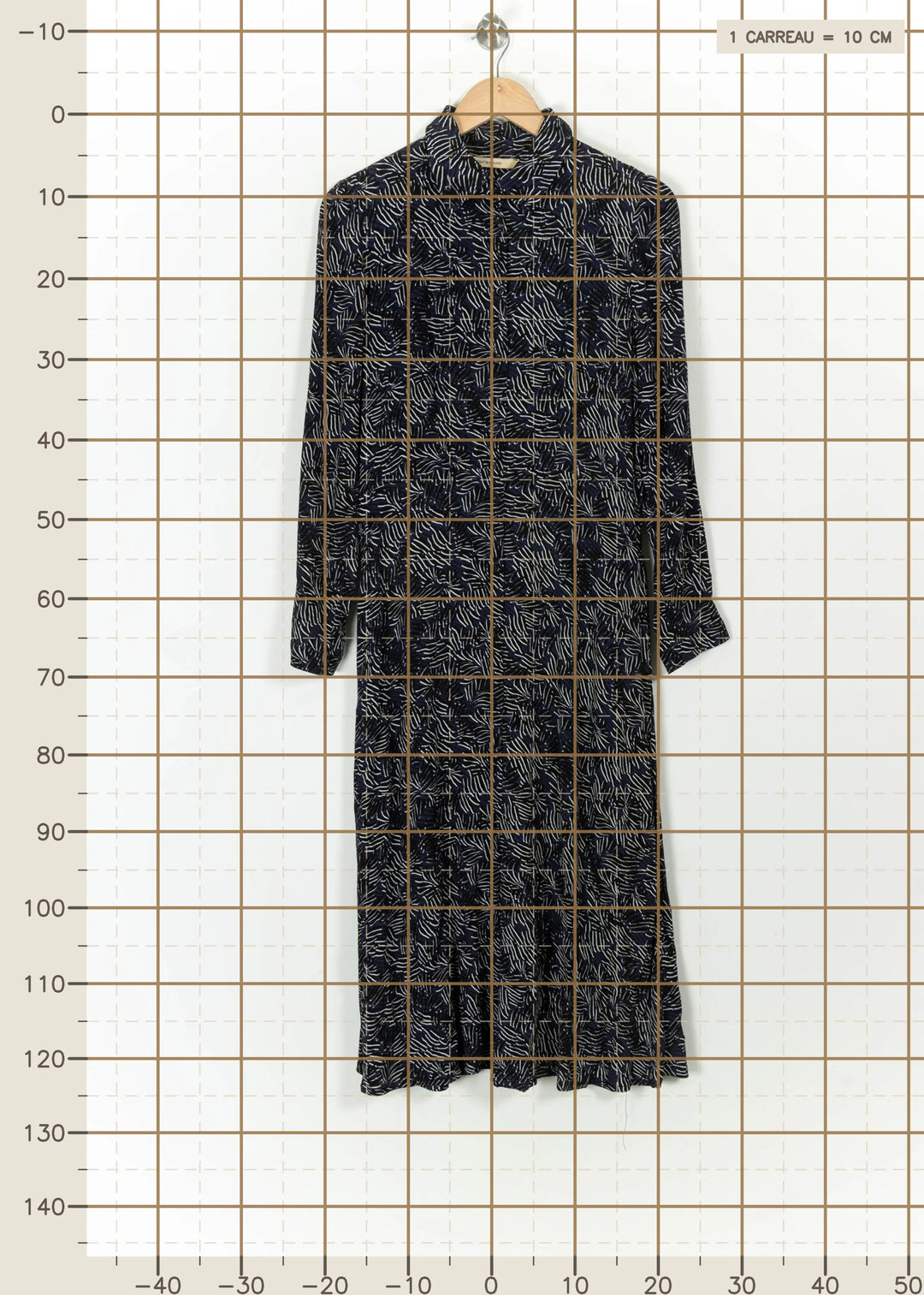 Robe Longue Bleu et Blanc - Taille L/40 de la marque La Fée Maraboutée | PARAD113368 - Vendu par Paradigme - Image 4