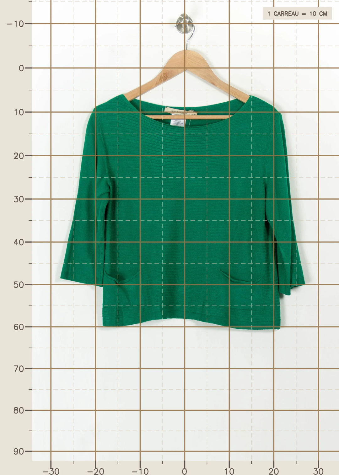 Blouse Verte - Taille S/36 de la marque La Fée Maraboutée | PARAD113372 - Vendu par Paradigme - Image 4