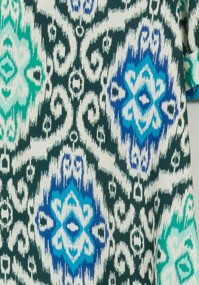 Robe Courte Verte et Bleue - Taille L/40 de la marque La Fée Maraboutée | PARAD113373 - Vendu par Paradigme - Image 3