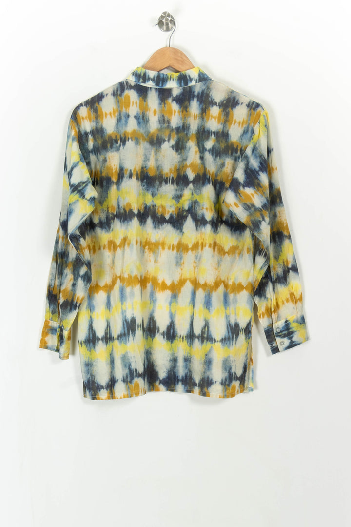 Chemisier Jaune et Bleu - Taille M/38 de la marque La Fée Maraboutée | PARAD113375 - Vendu par Paradigme - Image 5