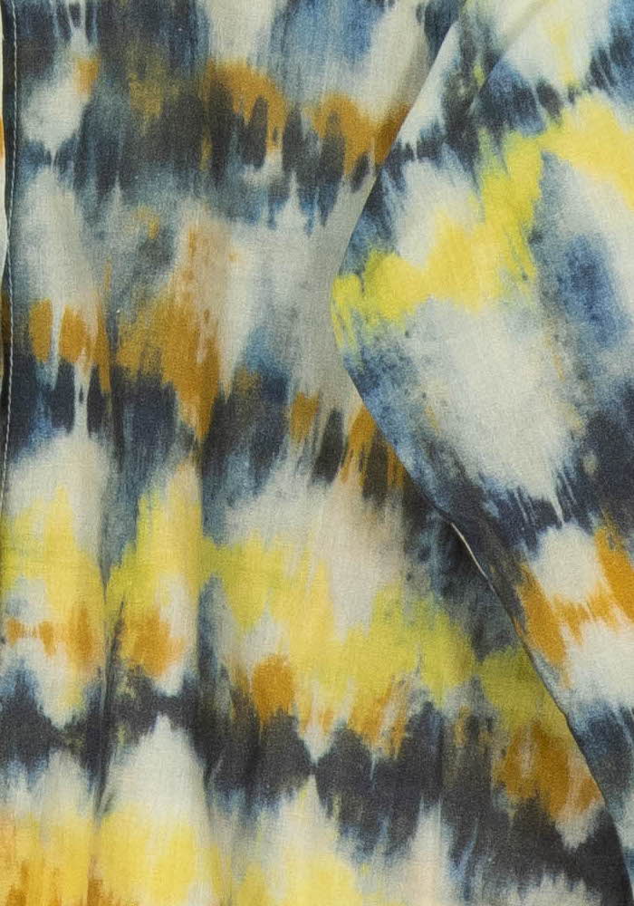 Chemisier Jaune et Bleu - Taille M/38 de la marque La Fée Maraboutée | PARAD113375 - Vendu par Paradigme - Image 3