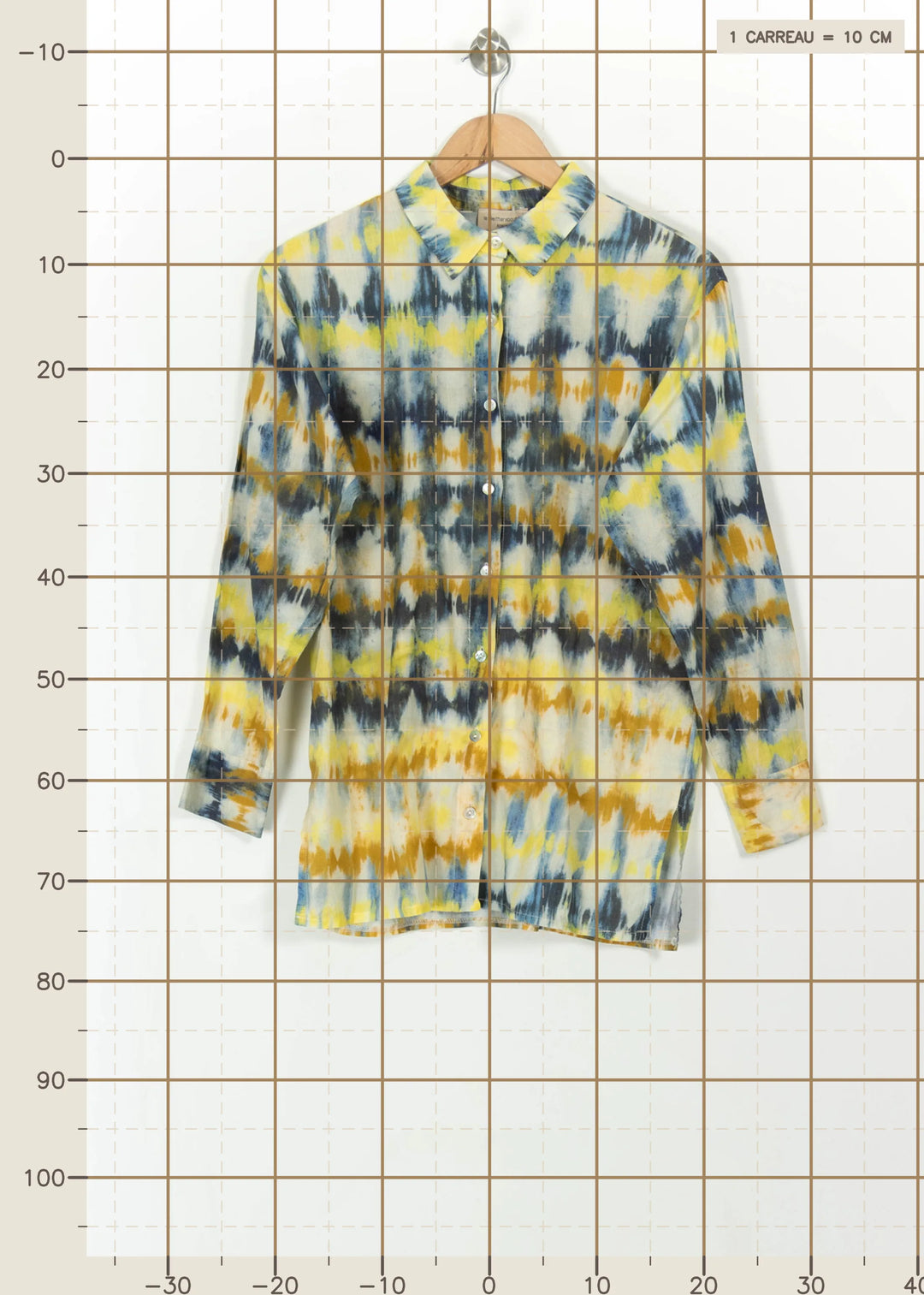 Chemisier Jaune et Bleu - Taille M/38 de la marque La Fée Maraboutée | PARAD113375 - Vendu par Paradigme - Image 4