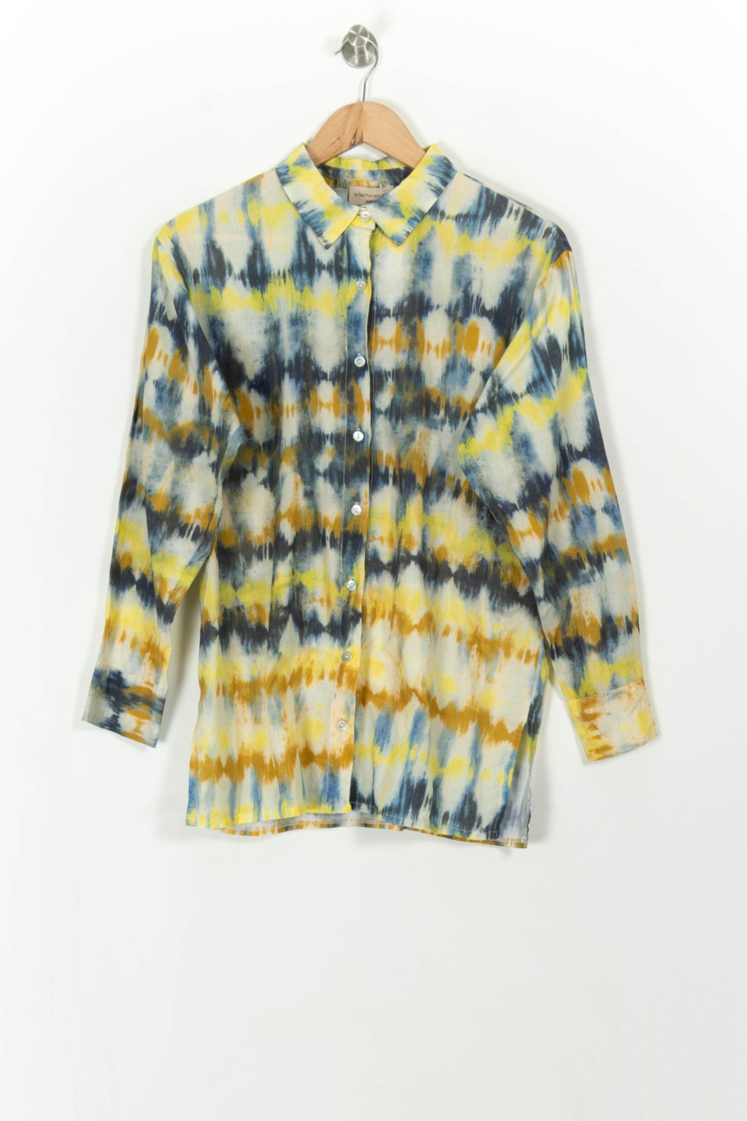 Chemisier Jaune et Bleu - Taille M/38 de la marque La Fée Maraboutée | PARAD113375 - Vendu par Paradigme - Image 2