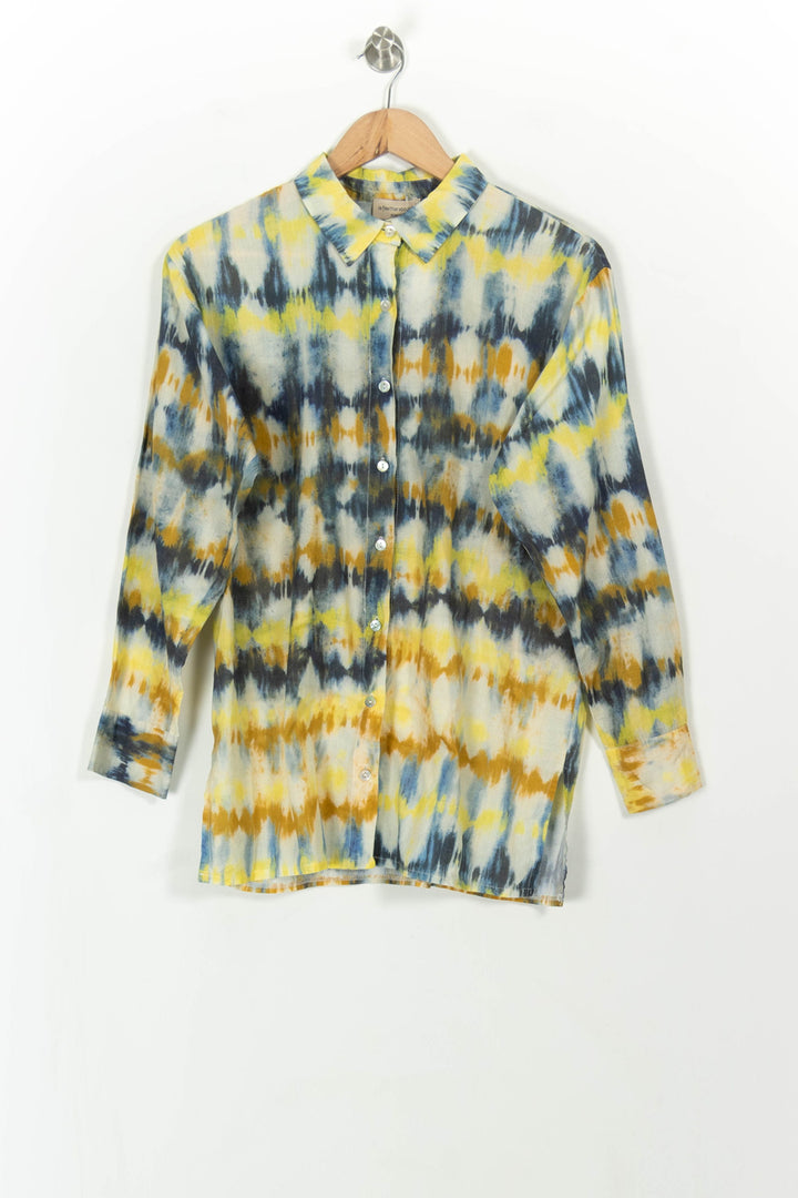 Chemisier Jaune et Bleu - Taille M/38 de la marque La Fée Maraboutée | PARAD113375 - Vendu par Paradigme - Image 2