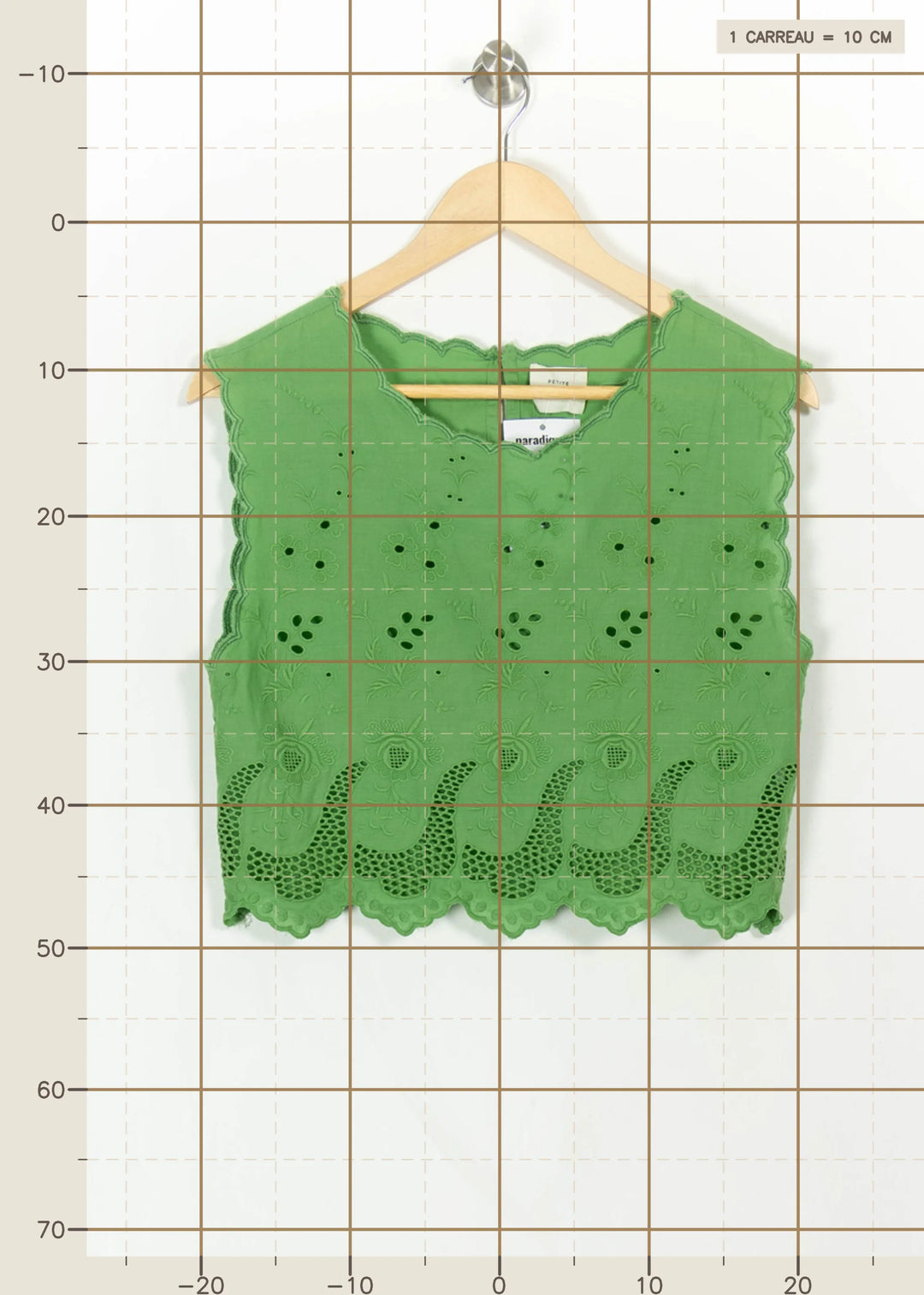 Top Vert - Taille S/36 de la marque Petite Mendigote | PARAD113403 - Vendu par Paradigme - Image 4