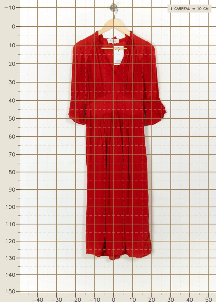 Robe Longue Rouge - Taille S/36 de la marque ba&amp;sh | PARAD113405 - Vendu par Paradigme - Image 4
