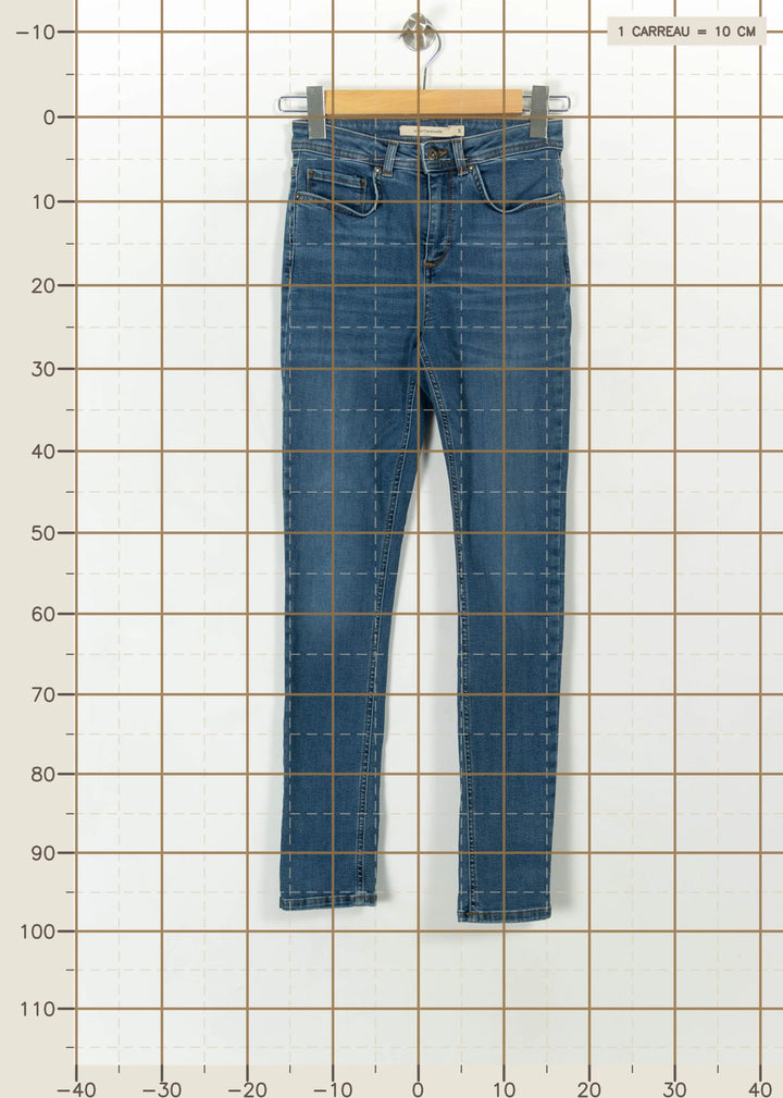 Jean Skinny Bleu - Taille S/36 de la marque La Fée Maraboutée | PARAD113413 - Vendu par Paradigme - Image 4