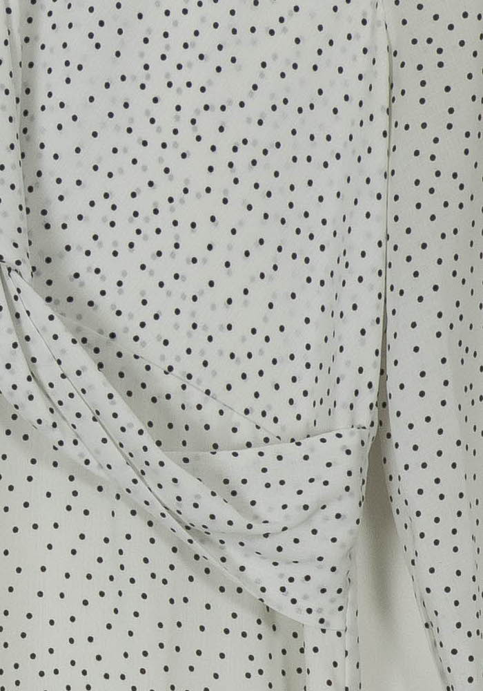 Robe Portefeuille Blanche et Noire - Taille S/36 de la marque Laura Laval | PARAD113414 - Vendu par Paradigme - Image 3