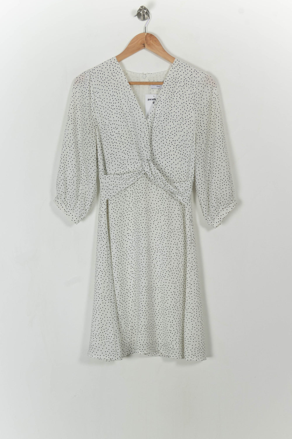 Robe Portefeuille Blanche et Noire - Taille S/36 de la marque Laura Laval | PARAD113414 - Vendu par Paradigme - Image 2
