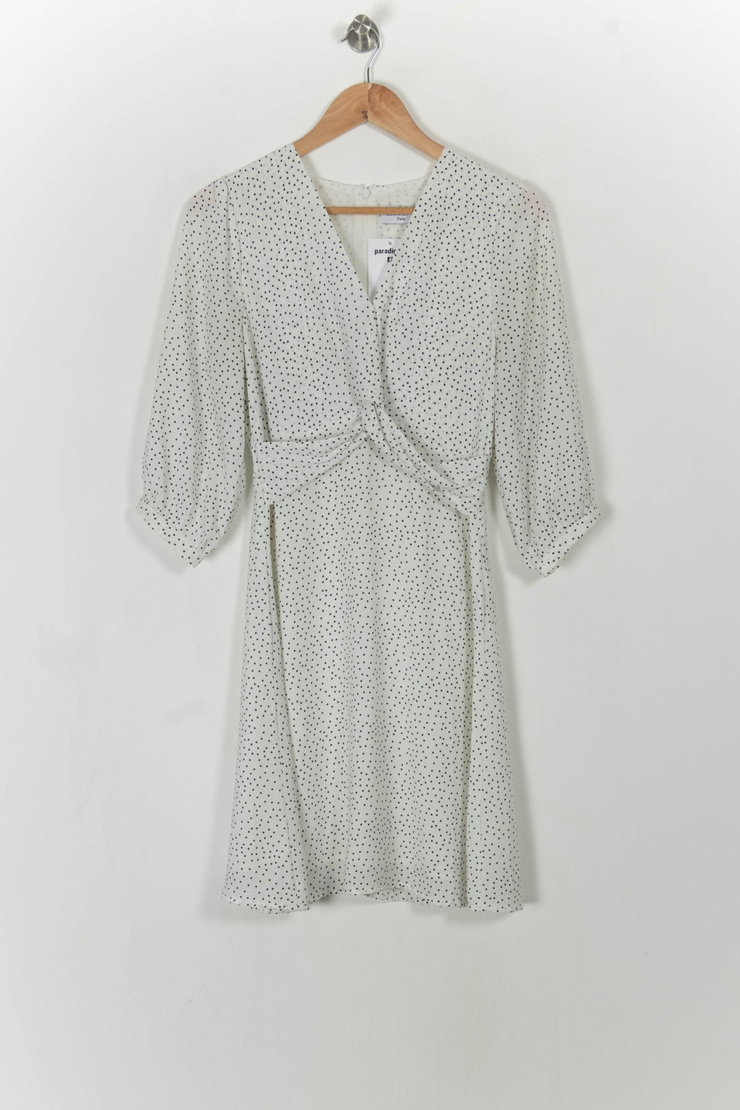 Robe Portefeuille Blanche et Noire - Taille S/36 de la marque Laura Laval | PARAD113414 - Vendu par Paradigme - Image 2
