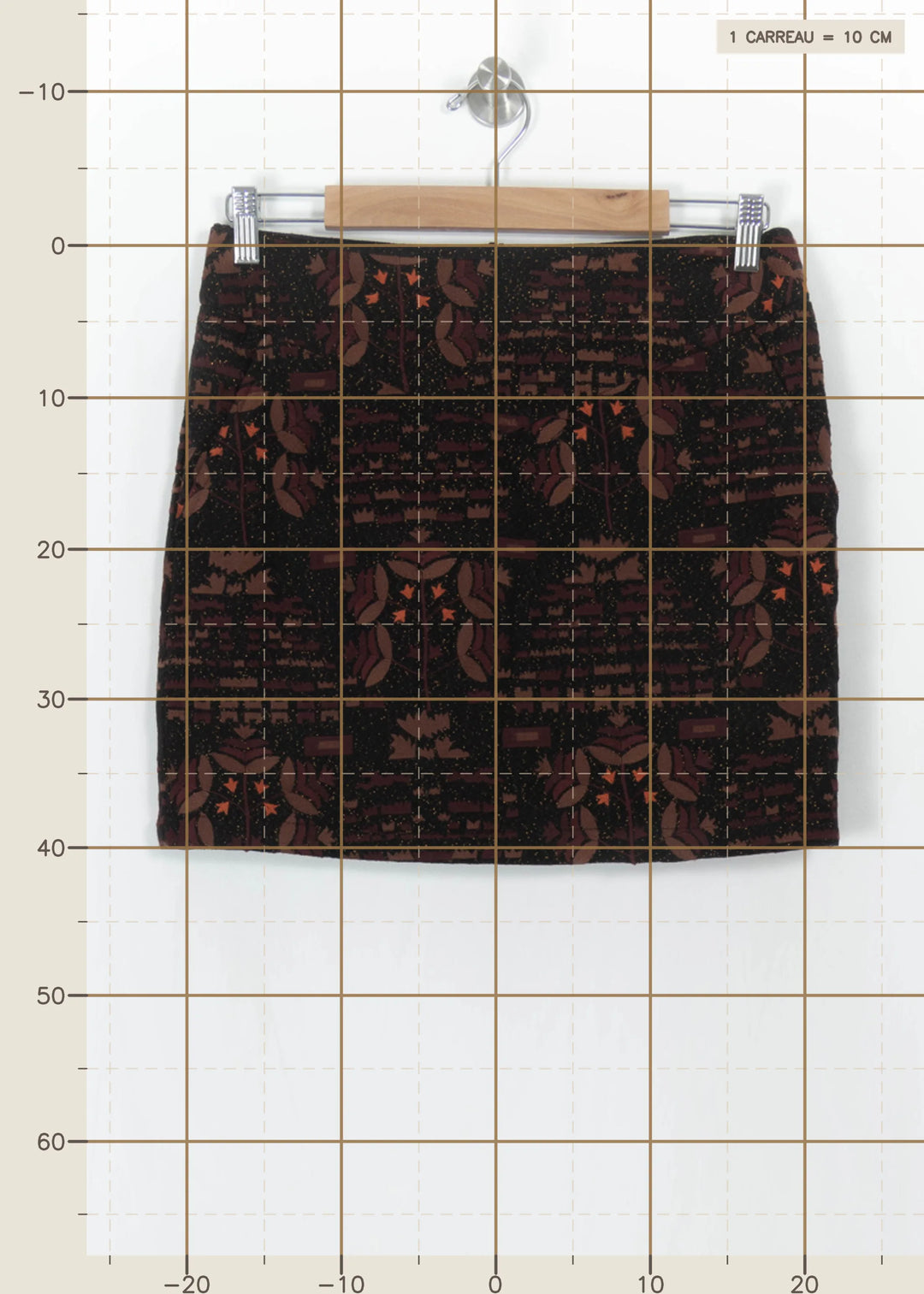 Jupe Courte Marron et Noir - Taille M/38 de la marque IKKS | PARAD113417 - Vendu par Paradigme - Image 4