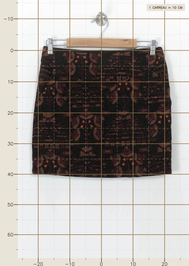 Jupe Courte Marron et Noir - Taille M/38 de la marque IKKS | PARAD113417 - Vendu par Paradigme - Image 4