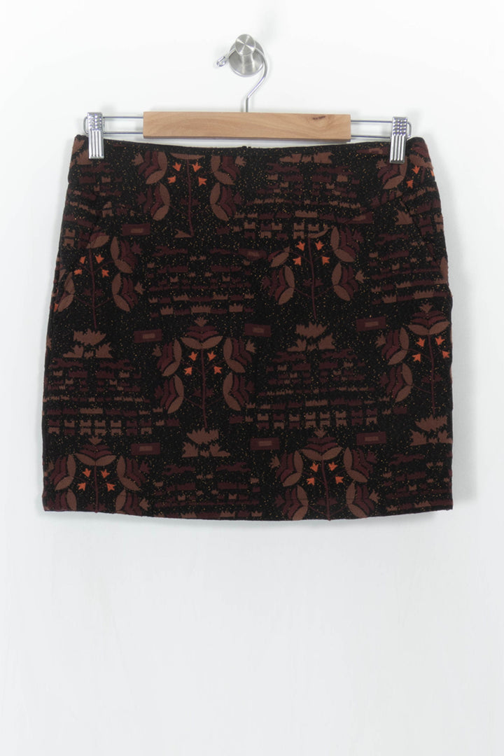 Jupe Courte Marron et Noir - Taille M/38 de la marque IKKS | PARAD113417 - Vendu par Paradigme - Image 2