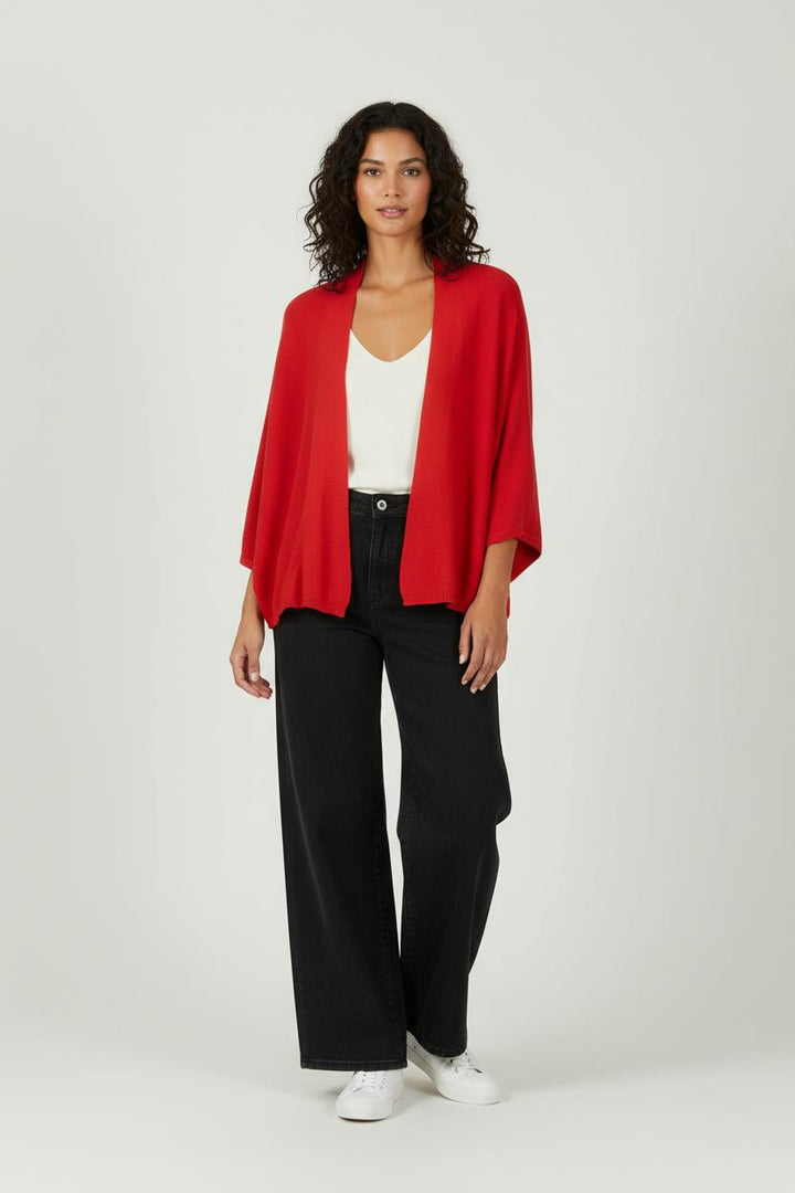 Cardigan Rouge - Taille M/38 de la marque La Fée Maraboutée | PARAD11342 - Vendu par Paradigme - Image 1