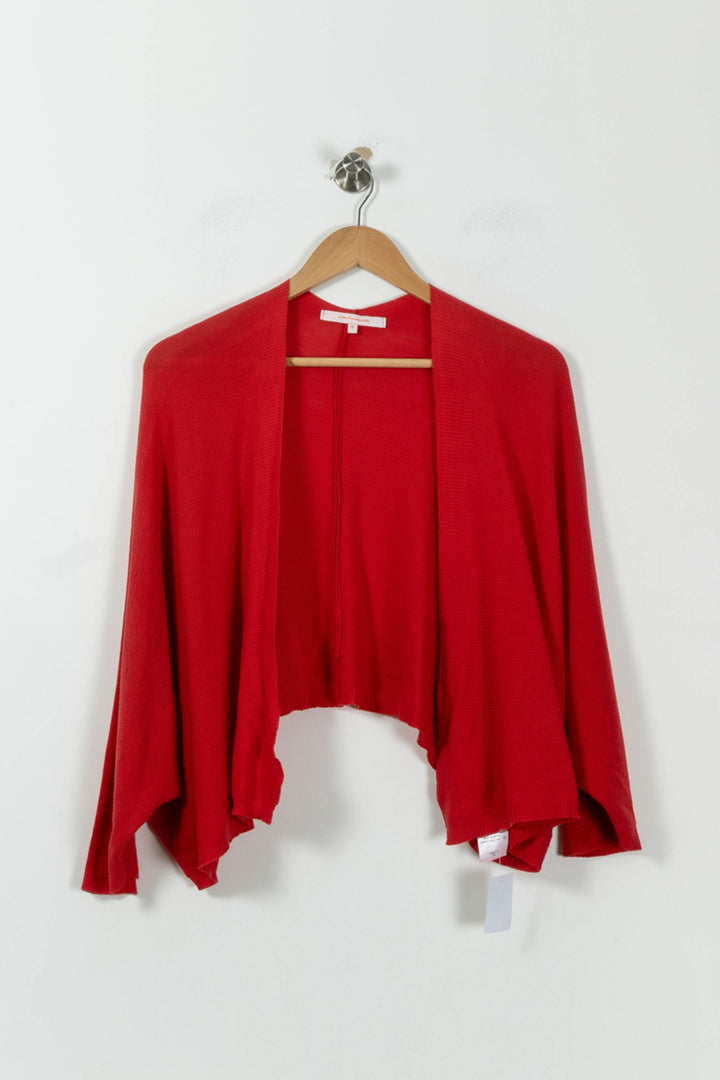Cardigan Rouge - Taille M/38 de la marque La Fée Maraboutée | PARAD11342 - Vendu par Paradigme - Image 2
