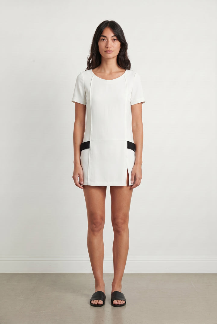 Robe Courte Blanche et Noire - Taille S/36 de la marque The Kooples | PARAD113420 - Vendu par Paradigme - Image 1