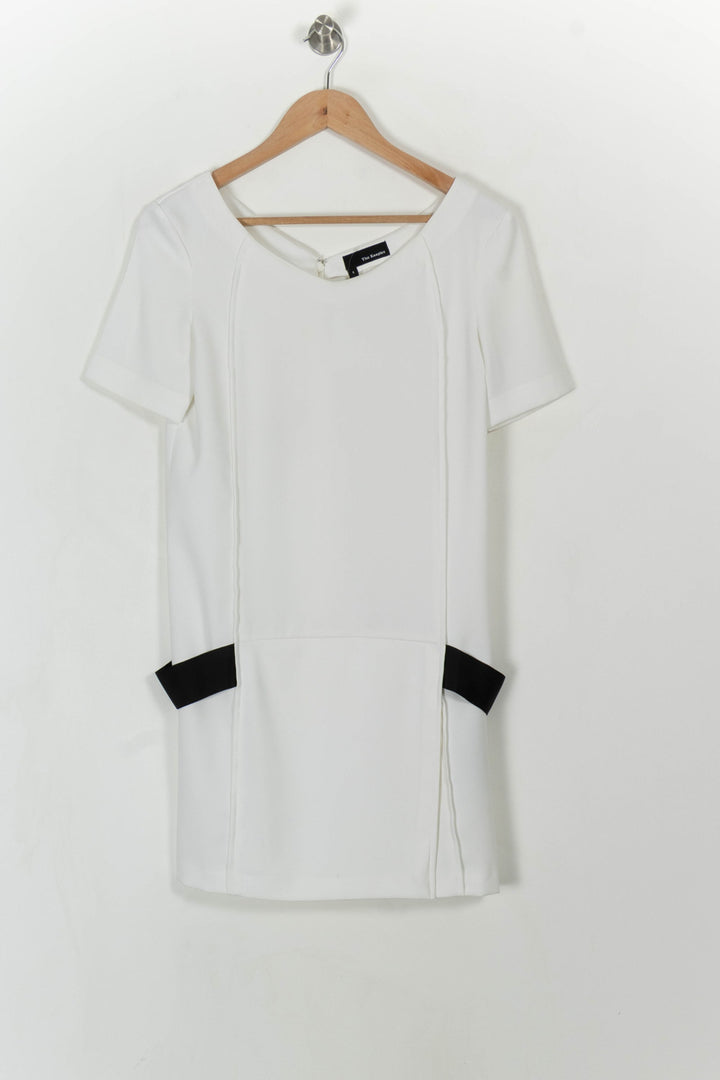 Robe Courte Blanche et Noire - Taille S/36 de la marque The Kooples | PARAD113420 - Vendu par Paradigme - Image 2