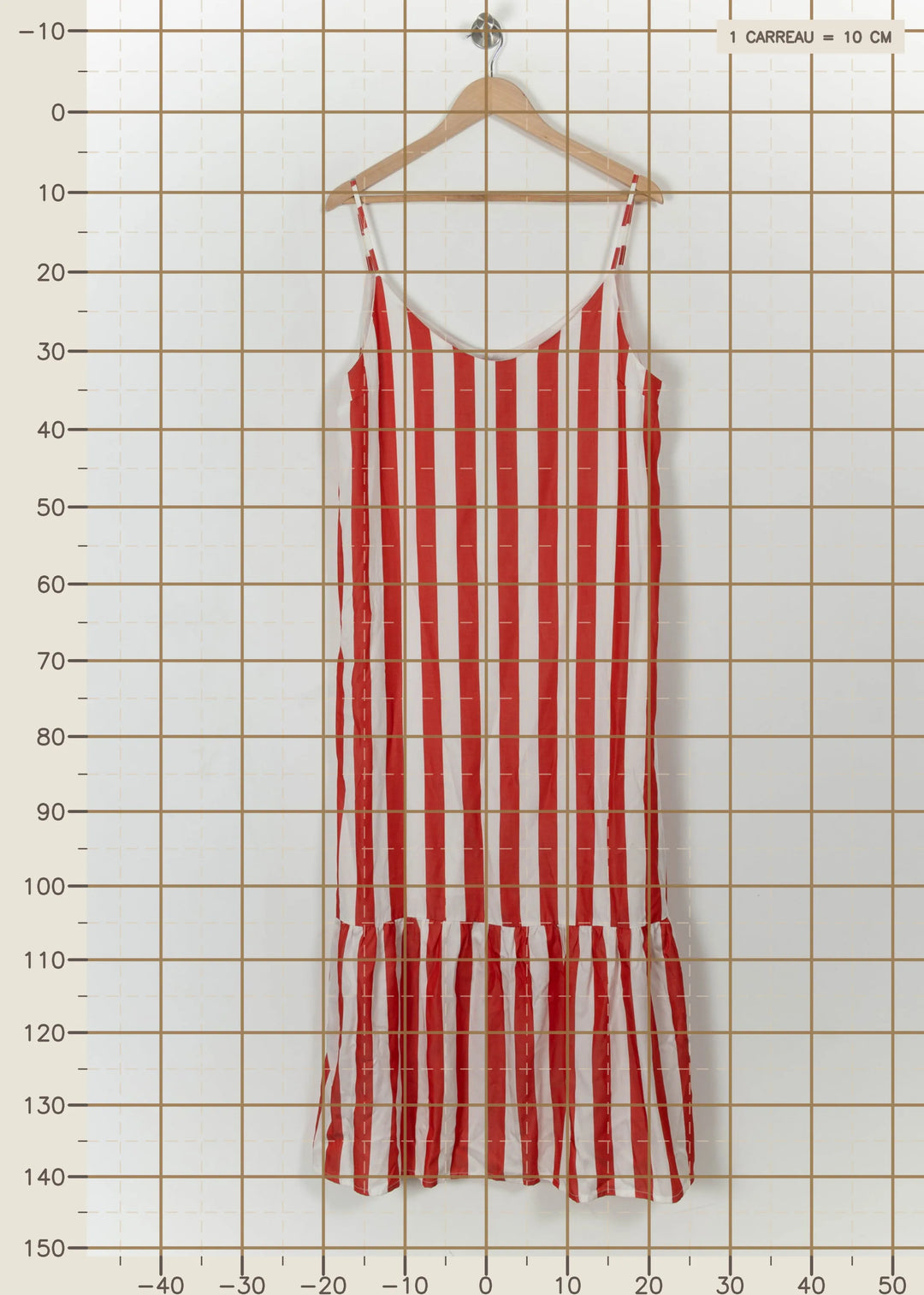 Robe Longue Rouge et Blanche - Taille XXL/44 de la marque Modetrotter | PARAD113429 - Vendu par Paradigme - Image 4