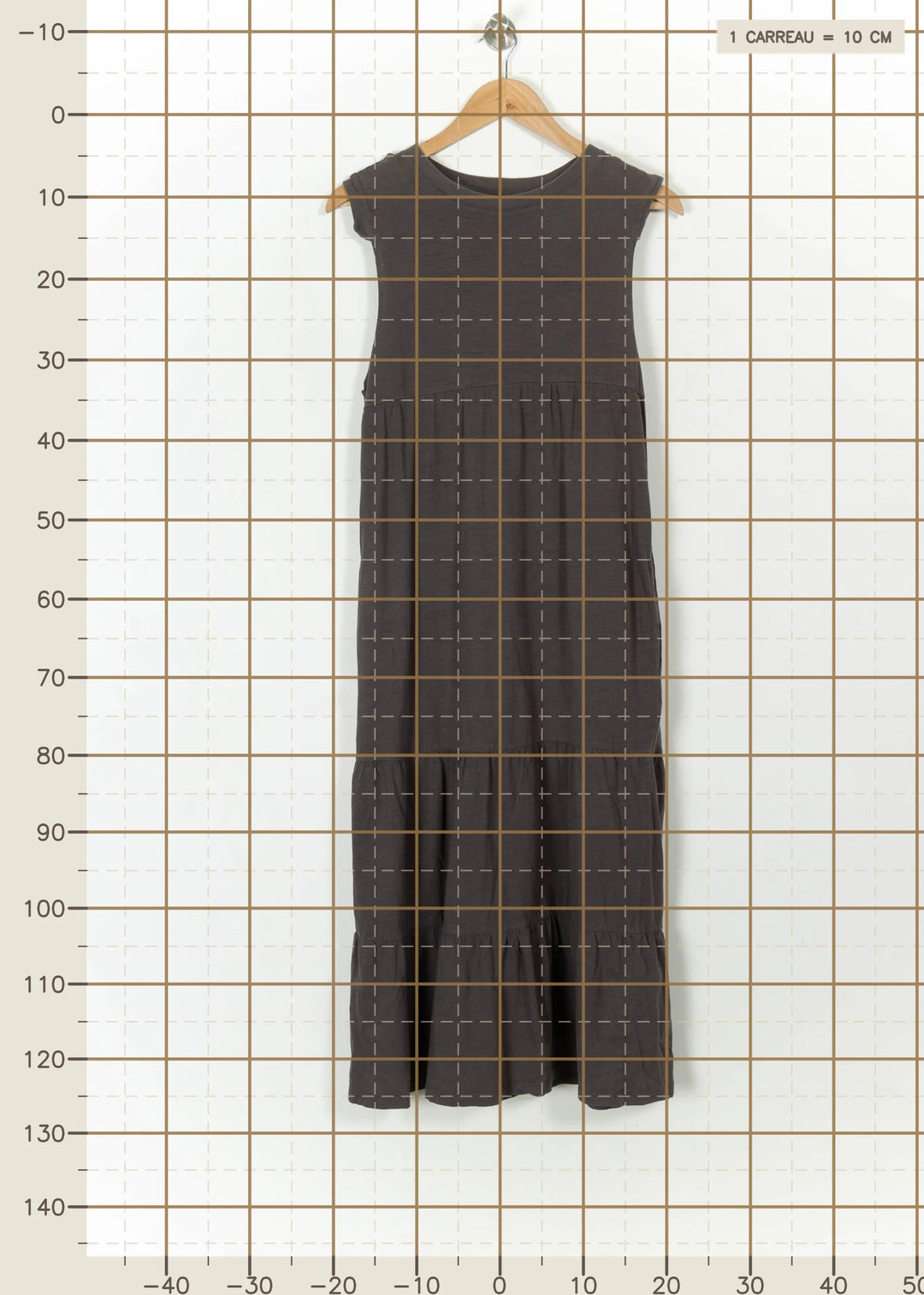 Robe Longue Grise - Taille XS/34 de la marque Léon &amp; Harper | PARAD113448 - Vendu par Paradigme - Image 4