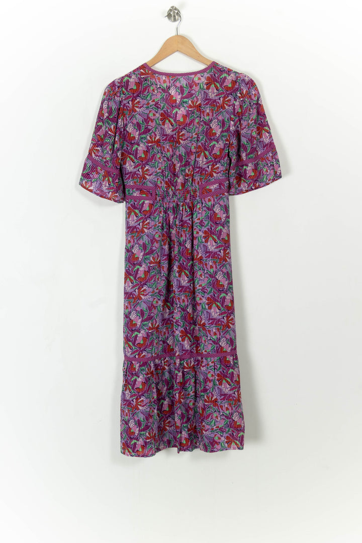Robe Midi Violette et Rouge - Taille XS/34 de la marque ba&amp;sh | PARAD113452 - Vendu par Paradigme - Image 5