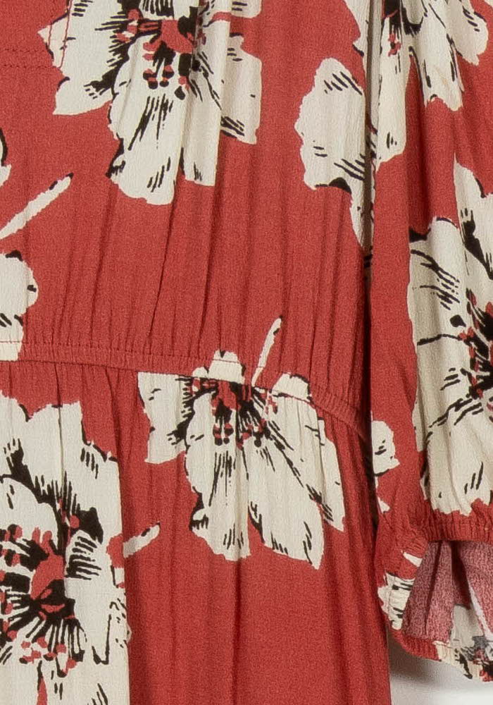 Robe Midi Rouge et Blanche - Taille XS/34 de la marque ba&amp;sh | PARAD113453 - Vendu par Paradigme - Image 3