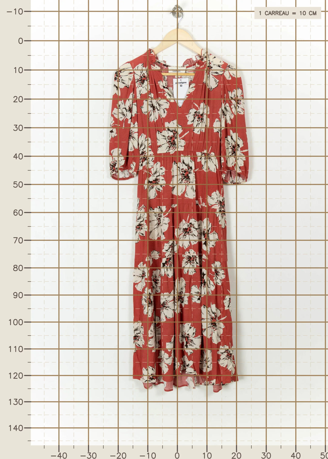 Robe Midi Rouge et Blanche - Taille XS/34 de la marque ba&amp;sh | PARAD113453 - Vendu par Paradigme - Image 4