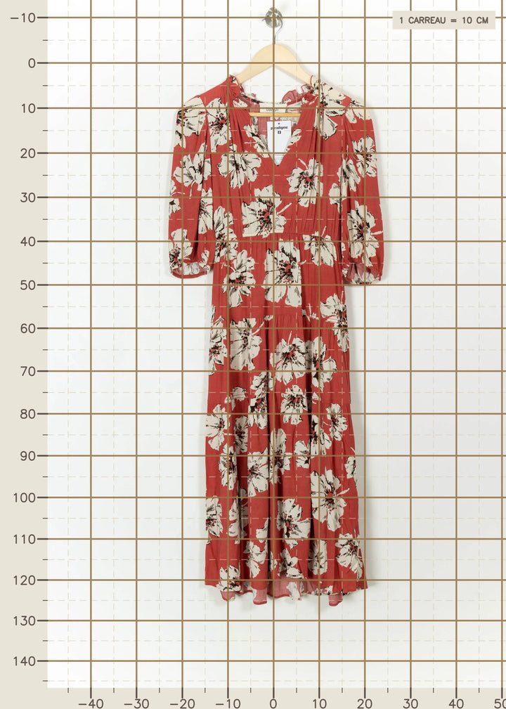 Robe Midi Rouge et Blanche - Taille XS/34 de la marque ba&amp;sh | PARAD113453 - Vendu par Paradigme - Image 4