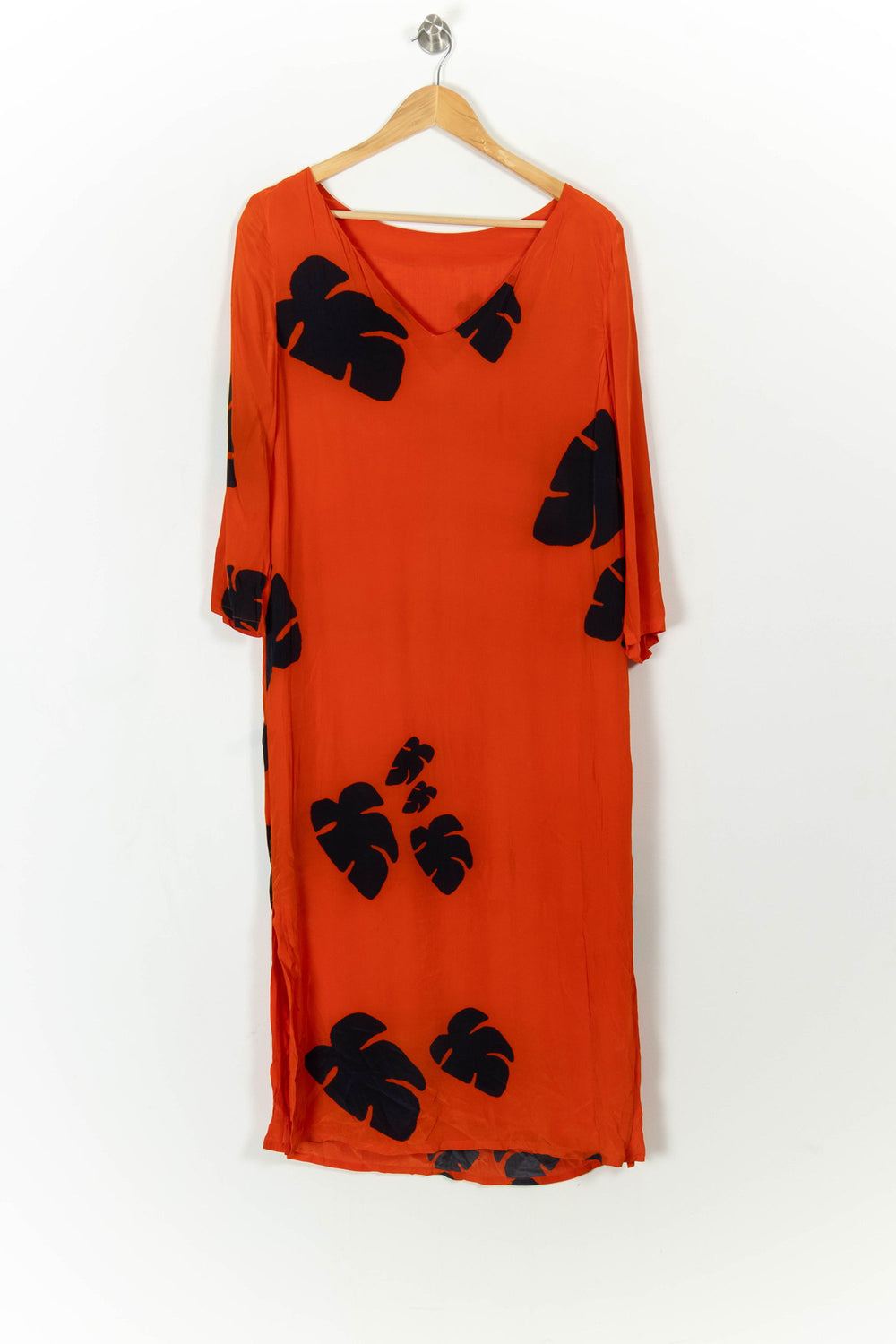 Robe Longue Orange et Noire - Taille S/36 de la marque Modetrotter | PARAD113455 - Vendu par Paradigme - Image 2